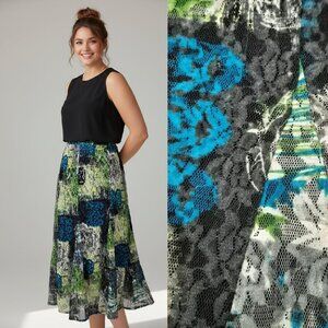 Y2K colorful lace maxi skirt - JM Collection